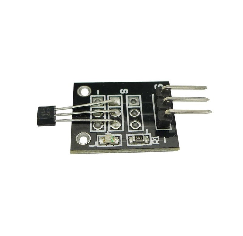 Ferwooh وحدة مستشعر المغناطيسية تأثير هول KY-003 3.3V-5V 3144E A3144 (عبوة من 10 قطع) - Image 3